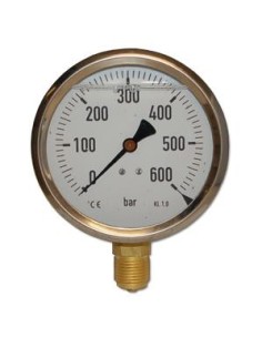 MANOMETRO VERTICAL Ø.100 mm 0 - 600 BAR 1/2" M