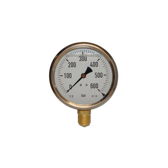 MANOMETRO VERTICAL Ø.100 mm 0 - 600 BAR 1/2" M