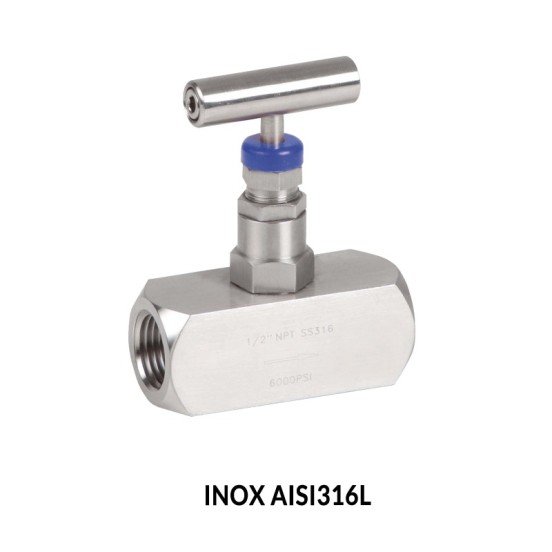 VALVULA DE AGUJA BSP INOX AISI316 VALVULA DE AGUJA BSP INOX AISI316