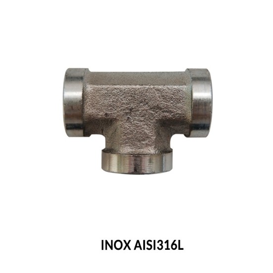TE HEMBRAS FIJAS BSP FORJA INOX AISI 316L TE HEMBRAS FIJAS BSP FORJA INOX AISI 316L