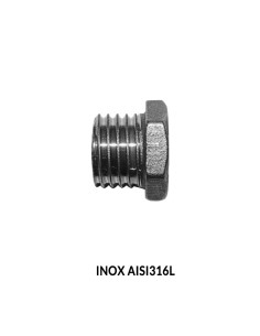 TAPON REDUCTOR MACHO-HEMBRA BSP (60º) INOX AISI 316L