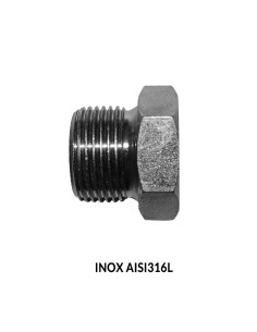 TAPON MACHO HEXAGONAL ROSCA BSP (60º) INOX AISI 316L