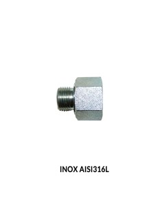 REDUCTOR MACHO - HEMBRA FIJA BSP (60º) INOX AISI 316L