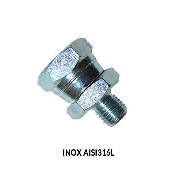 REDUCTOR MACHO - HEMBRA GIRATORIA BSP (60º) INOX AISI 316L REDUCTOR MACHO - HEMBRA GIRATORIA BSP (60º) INOX AISI 316L