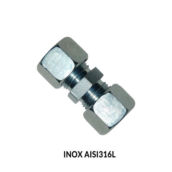 UNION RECTA TUBO-TUBO DIN 2353 INOX AISI316L UNION RECTA TUBO-TUBO DIN 2353 INOX AISI316L