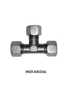 UNION EN TE TUBO-TUBO DIN 2353 INOX AISI 316L
